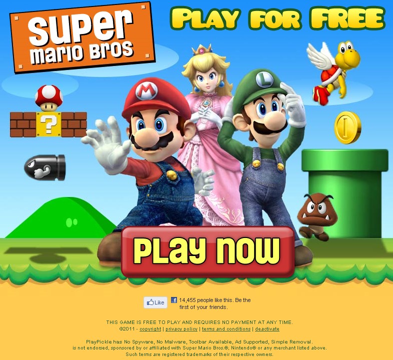 This website pretends to be a free game